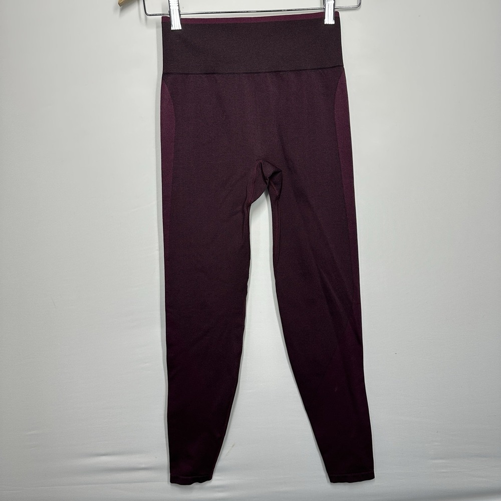 PINK Victoria's Secret seamless leggings burgundy small workout Activewear